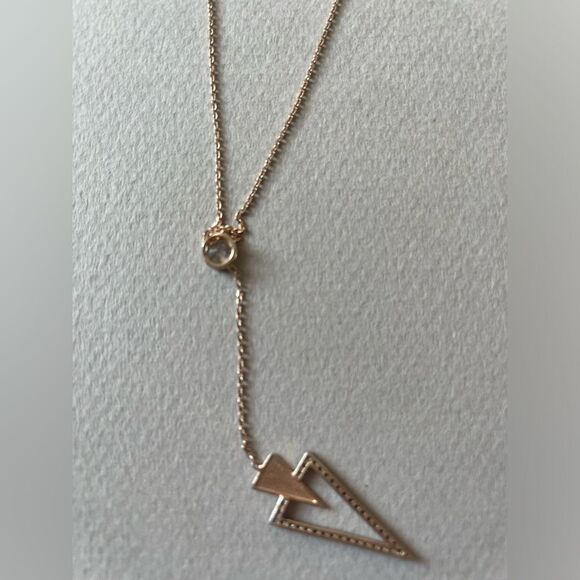 Elegant Gold and Blue Pendant Necklace M348 - Picture 5 of 5